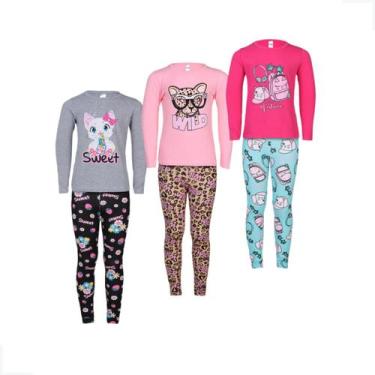 Imagem de Kit Com 3 Conjuntos Infantis Meia Estação Menina - Ziby Kids, Sortida,