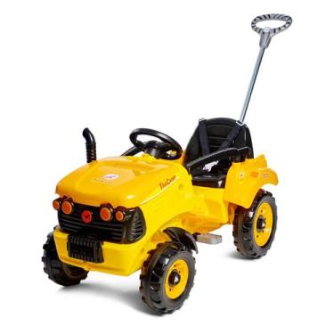 Imagem de Carrinho Passeio e Pedal Tracamp Amarelo - Calesita