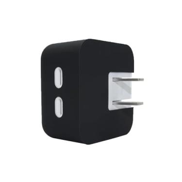 Imagem de YSCLBAHUKE Capa de carregador de silicone macio com porta USB-C dupla de 35 W - compatível com MacBook Air de 13,6/15 polegadas (chip M3 M2 2024-2023) - capa protetora com adaptador de energia, preta