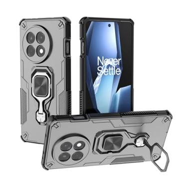 Imagem de SORAKA Capa para OnePlus 13 5G com suporte metálico giratório de 360 graus peça de ferro magnética para suporte magnético de telefone para carro