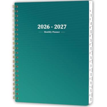 Imagem de Ymumuda Agenda mensal 2025-2026 – Agenda mensal de 2 anos, de janeiro de 2025 a dezembro de 2026, 21,6 x 28 cm, agenda grande com encadernação em espiral, 24 abas revestidas, perfeita para agenda