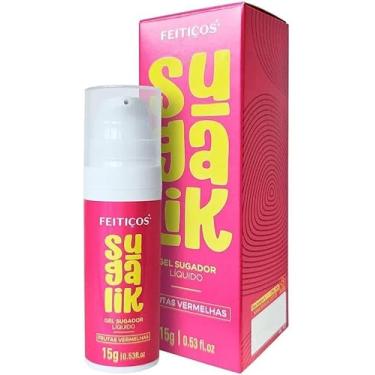 Imagem de Feitiços Sugalik, Gel Sugador Líquido com Extratos de Pimentão, Jambu e Caju, Sabor Frutas Vermelhas, 15g, 0.53 fl.oz