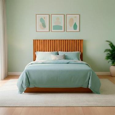 Imagem de Cabeceira para Cama tamanho 1,40 para cama Box Casal com Acabamento Ri