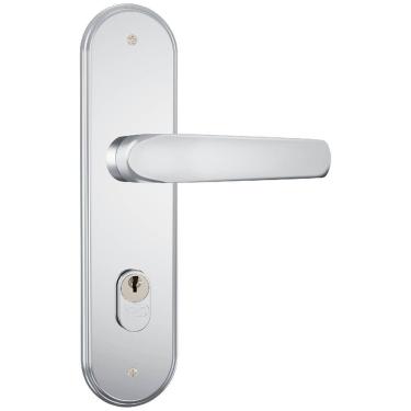 Imagem de Fechadura Genoa 1601-09 Espelho Largo Em Inox Para Exterior - 33562 - Stam