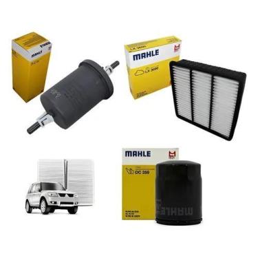 Imagem de Kit De Filtro Óleo Ar Combustível Cabine Tr4 Flex 2009 Mahle OC259 / K