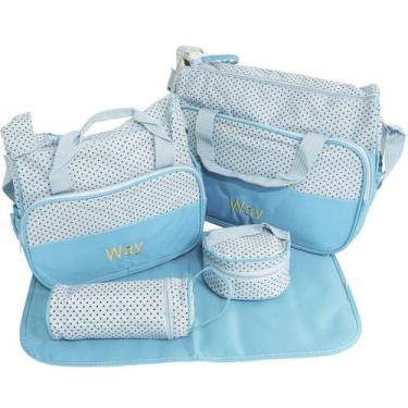 Imagem de Kit Bolsa Saída Maternidade de Bebê 5 Peças Impermeável Multifunção Me