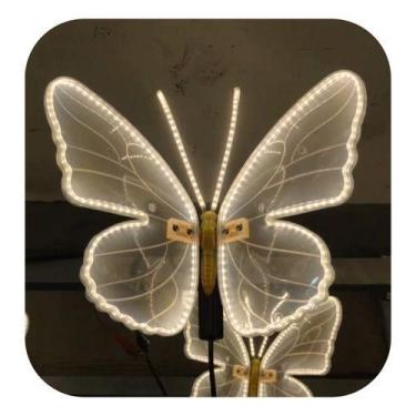 Imagem de Borboleta dinâmica com asas de PVC bivolt prova d'água 40cm - Novidade