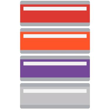 Imagem de 4 Peças Localizador Linhas Mahjong, Leitor Linhas Mahjong Plástico Guia de Cartas Auxiliares Acessórios Práticos de Mah Jongg para Jogadores e Principiantes (4 Cores)