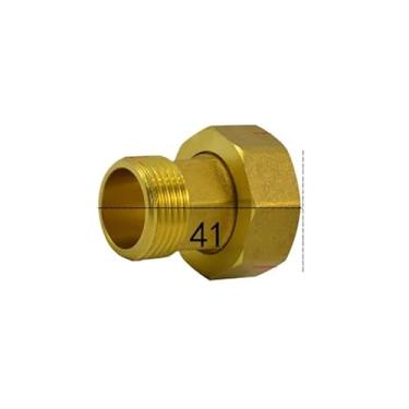 Imagem de WWECCQIJ 2,5 cm fêmea para 3/10.2 cm macho de latão sextavado união tubulação água gás óleo para medidor de água