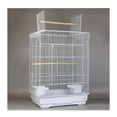 Imagem de Gaiola de pássaro de metal gaiola grande gaiola de pássaro universal gaiola respirável adequada para papagaio conure papagaio gaiola de pássaro (B)