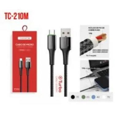 Imagem de Cabo de Dados USB V8 Turbo 1.2m 5V 3A - Tomate TC-210M
