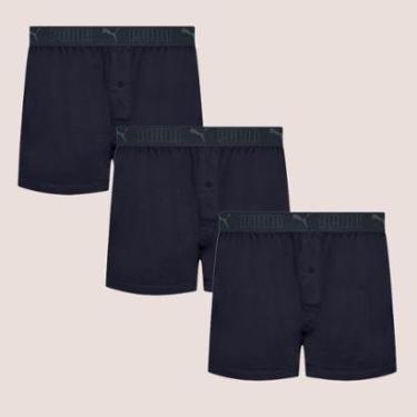 Imagem de Kit Com 3 Samba Canção Masculina Puma Com Cós Elástico E Abertura-Masculino