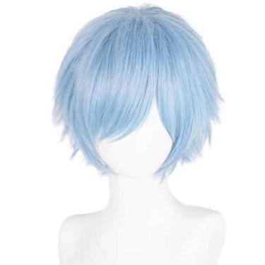 Imagem de Peruca LABEAUTÉ Max Beauty Anime Short Light Blue Heat Resist