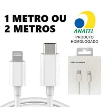 Imagem de Cabo para ios usb-c lightning de carregamento rápido de 1m ou 2m - HMT