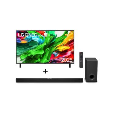 Imagem de Combo Smart TV LG QNED evo AI QNED85 86&quot; + Soundbar LG S90TY 5.1.3 Canais, 570W RMS, Dolby Atmos