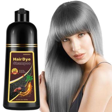 Imagem de Shampoo de tintura de cabelo Onilyua Silver Grey 500mL 3 em 1 para hom