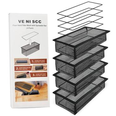 Imagem de Tampa de ventilação de piso Pack VE NI SCC 4x8" com barra de expansão,