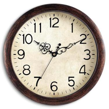 Imagem de Relógio de parede KECYET Vintage 30cm em bronze operado por bateria