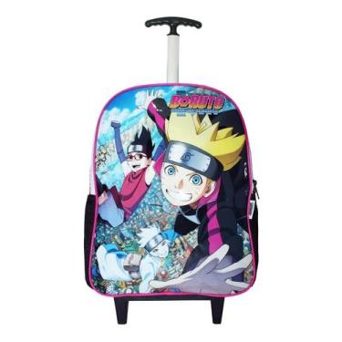 Imagem de Mochila Naruto Boruto Juvenil Rodinhas Escolar Original  - Luxcel