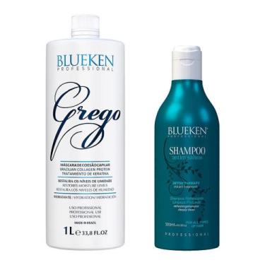 Imagem de Grego Blueken 1 Litro e Shampoo Detox Therapy Antirresíduos Blueken 50