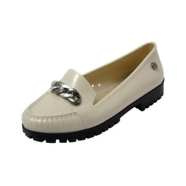 Imagem de Sandália Feminina Mocassim Confortável Miss Miss ref 10216, Off, White