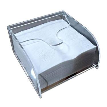 Imagem de Porta GUARDANAPOS Horizontal Em Acrílico 12X12 cm PEQUENO - SB