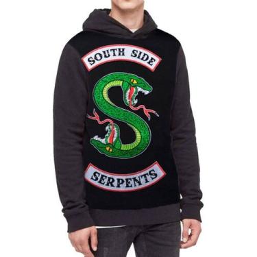 Imagem de Moletom Com Capuz Riverdale South Side Serpents Ref:547 - smoke, Preto