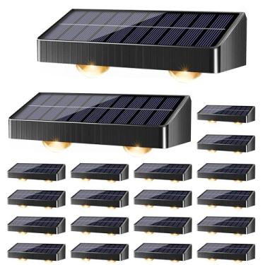 Imagem de Brizled Luzes solares de cerca, pacote com 20, 3 cores, 6 modos, 250 ml, luzes solares para ambientes externos, IP65, à prova d'água, iluminação de paisagem, para quintal, jardim, pátio, deck, trilhos