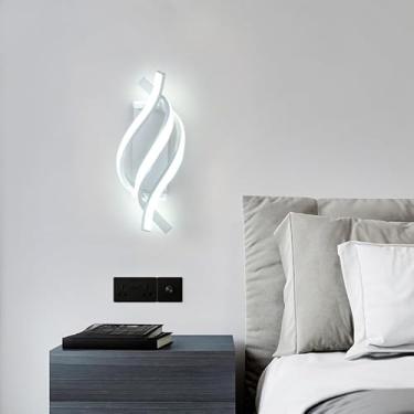 Imagem de Luminária de Parede Moderna com Soquete E27 | Arandela Rose Gold/Preto para Quarto e Sala, Bivolt(KJ27 Branco (32X15X13))