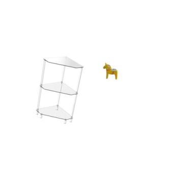 Imagem de Fenteer Mesa de Canto Moderna com Prateleira em Formato de Cavalo Dalecarlian para Espaços Pequenos, Sala de Estar, Cozinha, Banheiro E Estante, Decoração de