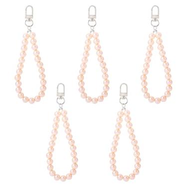 Imagem de 5 peças de pulseiras de celular com pingente de pulseira com fechos giratórios para pulseira, chaveiro, cordão de pendurar, 14.5cm, Plástico