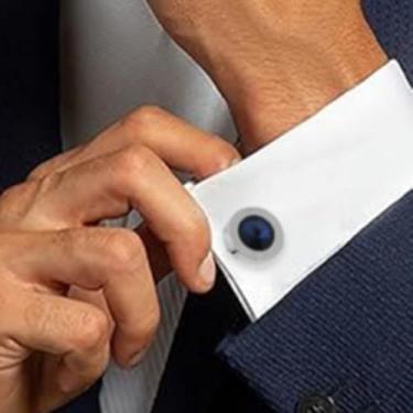 Imagem de Abotoaduras manga unhas de alta qualidade camisa de metal fivela simples redonda acessórios de vestuário, One Size, Nobre, Sem Pedra Preciosa