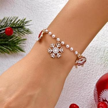 Imagem de Pulseiras de Natal para mulheres, berloques, miçangas, joias de Natal, presentes, decorações de árvores, conjunto de berloques festivos