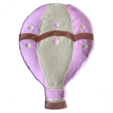 Imagem de Tapete Pelúcia Balão 1,25M X 90Cm Quarto Infantil Base Emborrachado - Rosa