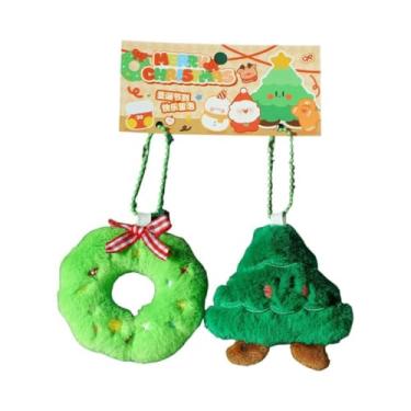 Imagem de Sclmgo Enfeite de Natal em Forma de árvore, Decoração Festiva de Parede em Pelúcia, Chaveiro Fofo, Bonequinho Macio, Acessório Encantador para Bolsa, Ideal P, Estilo 4, Tamanho real