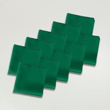 Imagem de Kit de Guardanapos Basic, 10 Peças, Tecido Oxford, 35x35cm, Mesa Posta, Decoração Elegante (Verde)