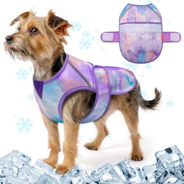 Imagem de Colete de resfriamento para cães KYEESE, leve e respirável, roxo M