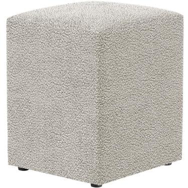 Imagem de Puff Quadrado Decorativo Sala De Estar L02 Bouclê Creme