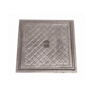 Imagem de Tampa Tampão Chão Articulado Ferro Fundido Inspeção 30x30cm