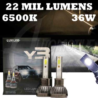 Imagem de Kit Ultra Led Y3 Super Branco 6500K 36W 22.000 Mil Lumens H1