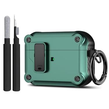 Imagem de Capa compatível com Airpods Pro 3 (2025), capa para Airpods Pro 3ª geração com kit de limpeza de chaveiros, capa de silicone macio à prova de choque para mulheres e homens