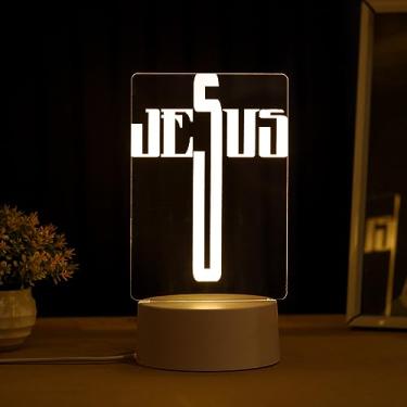 Imagem de PopLumos - Luminária led 3d, Jesus, Religioso