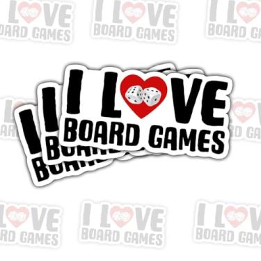 Imagem de Adesivos de vinil com 3 peças I Love Board Gamer, citação engraçada para laptop, caderno, diário, garrafa de água, para-choque de carro, presente para estudantes, adolescentes, adultos, amigos