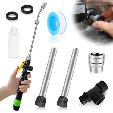Imagem de Kit de haste de ânodo para aquecedor de água RV com 6 peças, haste de ânodo de magnésio para aquecedor de água de 23 cm C x 1,9 cm NPT com varinha nivelada e chave de soquete de elemento para