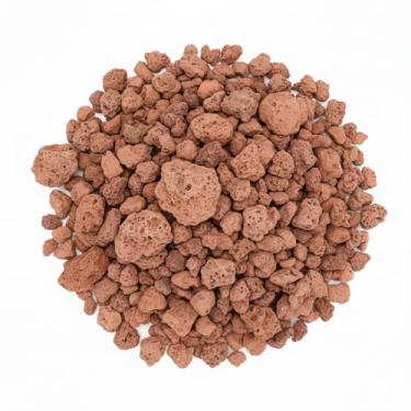 Imagem de Mr. Fireglass Grânulos de pedra vermelha natural de 4,5 kg para lareira a gás e tronco de gás – Pedras decorativas de paisagismo para uso interno e externo, tamanho de 1 a 2 cm