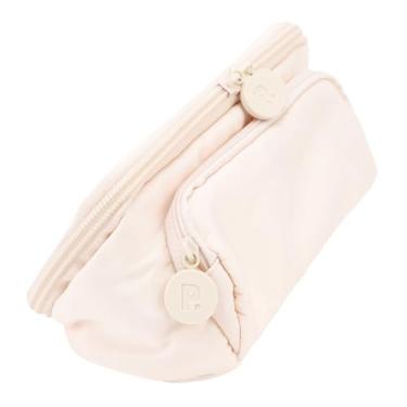 Imagem de FTVOGUE Bolsa Triangular para Canetas Estojo para Lápis Bolsa de Papelaria Tecido de Memória 3 Camadas Com Alça de Mão Janela Com Zíper Frontal 5 Compartimentos Elásticos para Caneta