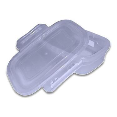 Imagem de Kit 10 Potes Com Trava Hermético Marmita Saladas 1500ml - Plastsu