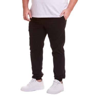 Imagem de Calça Plus Size Jogger Jeans Sarja Colorida Masculina Punho - Daze Mod