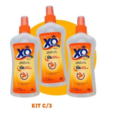 Imagem de Kit 3 Repelentes Insetos Spray Xô Inseto 15% Deet 10h 200ml - Xô Inset