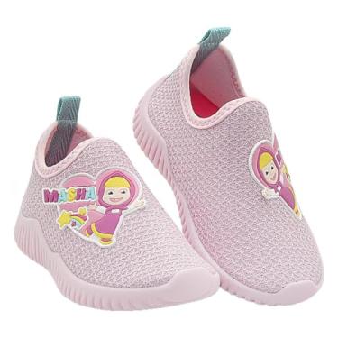 Imagem de Tênis Menina Masha e o Urso Feminina + Mecha de Led Pé com Pé (Rosa, BR, Criança de 4 a 8 anos, Numérico, 24)